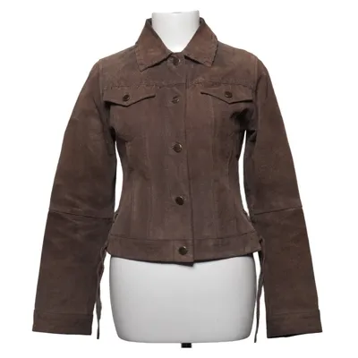 Läderjacka (Brun) från Lucy Skinn, Polyester