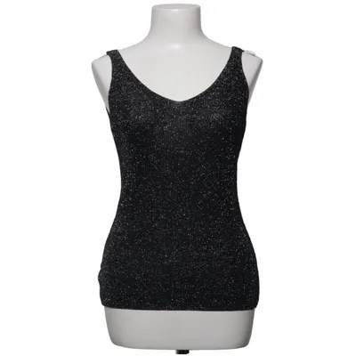 Tanktop  (Sort, Sølv) fra Zuiki Metallfiber, Polyamid, Viscose