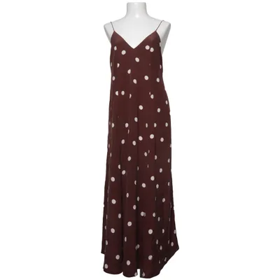 Maxi dress (Brown, White) from Sézane Silk, Viscose
