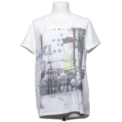 T-shirt (Blanc, Multicolore) de Margittes Coton, Élasthane, Modal
