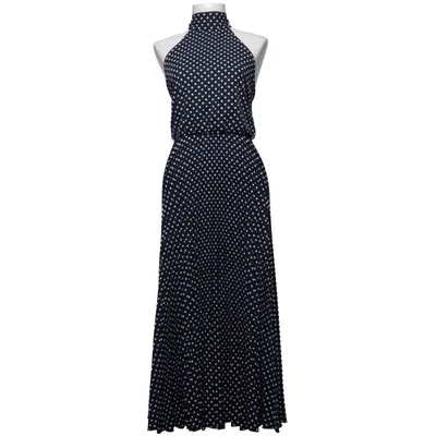 Neckholderkleid (Blau, Weiß) von Zara Elasthan, Polyester