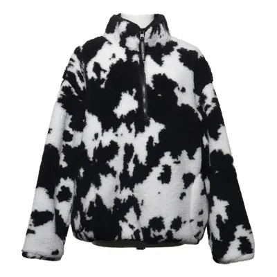 Fleece jacket (Black, White) from Weekend Vibes Polyester