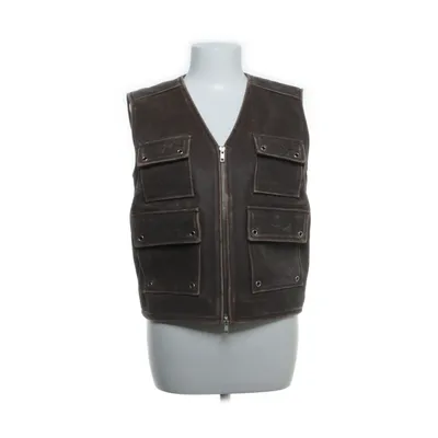 Leren vest (Bruin) van Oval Square Polyester, Leer