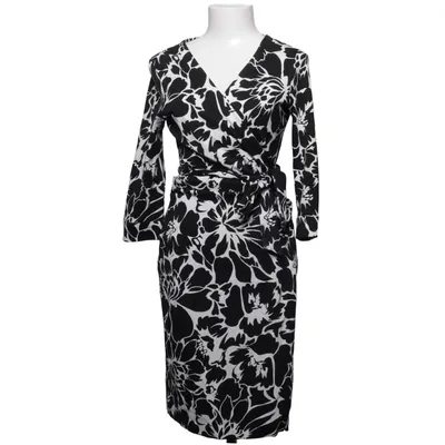 Wickelkleid (Schwarz, Weiß) von Diane von Furstenberg Baumwolle, Seide