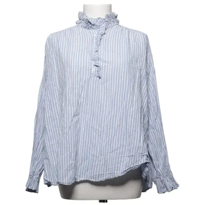 Blouse (Blue, White) from Sweewë Cotton