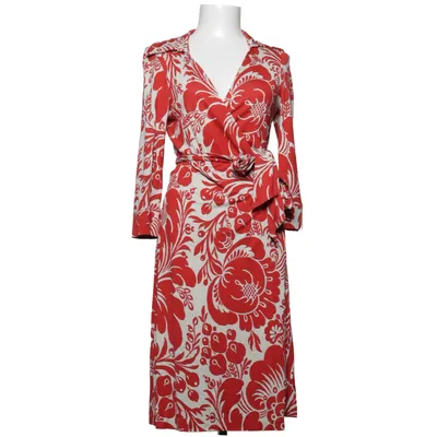 Wikkeljurk (Rood, Beige) van Diane von Furstenberg Zijde
