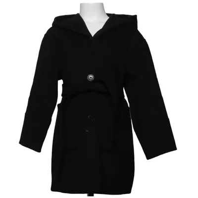 Coat (Black) from Zara Polyester, Wool