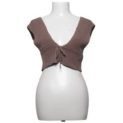Crop top (Brown) from GU Acrylic, Cotton, Polyamide