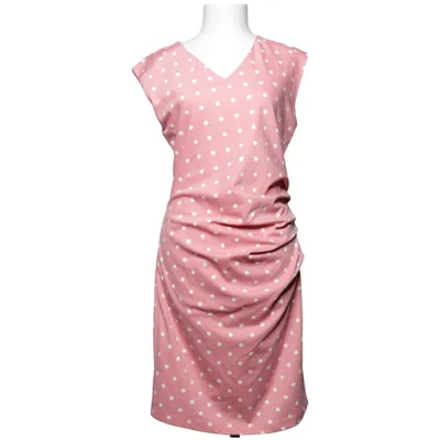 Jurk (India V-neck Dress w. dots) van Kaffe Elastaan, Polyester, Viscose