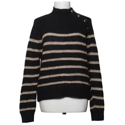 Pull-over (Noir, Beige) de La Maille Sézane Élasthane, Laine de mouton, Fibre métallique, Mohair, Polyamide, Polyester, Viscose
