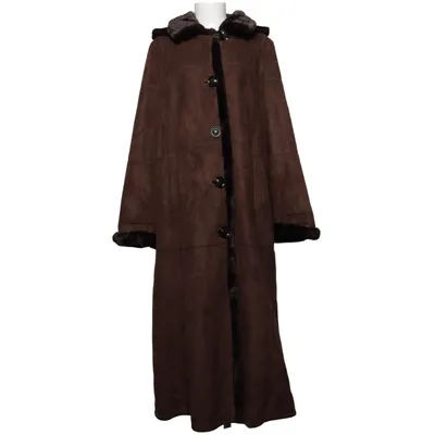 Veste en peau de mouton retournée (Marron, Noir) de Gallery Acrylique, Polyester