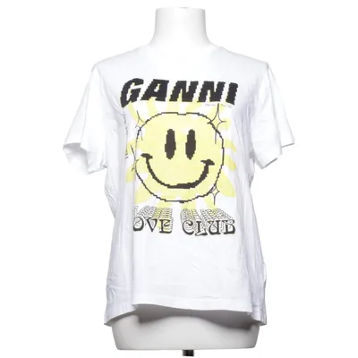 T-shirt (Vit, Svart, Gul) från Ganni Ekologisk bomull