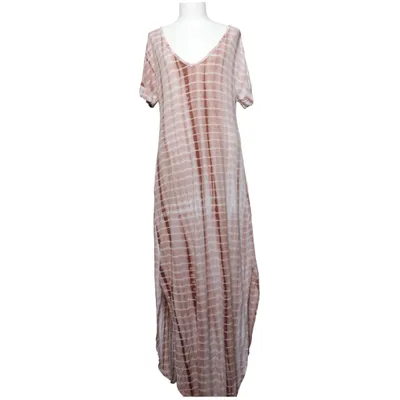 Maxi dress (Beige, White) from Floryday