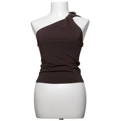Top (Brown) from Shein Elastane, Polyester