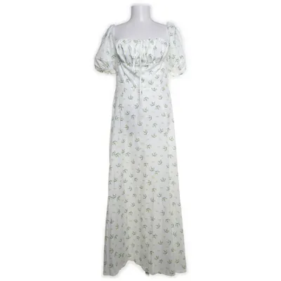 Långklänning (Vit, Flerfärgad) från Marthea Polyester, Elastan