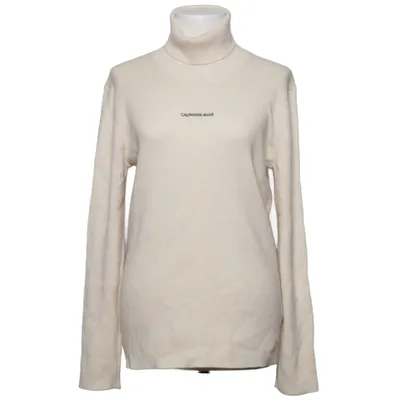 Polotröja (Beige) från Calvin Klein Jeans Elastan, Polyamid, Viskos, Ull