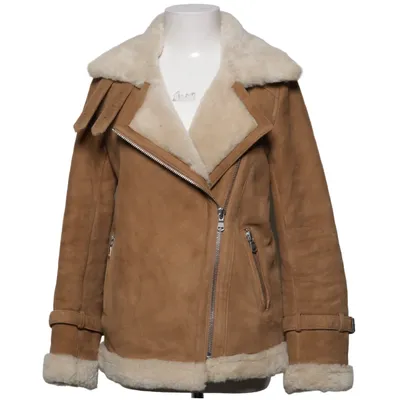 Veste en peau de mouton retournée (Marron, Beige) de Claudie Pierlot Cuir