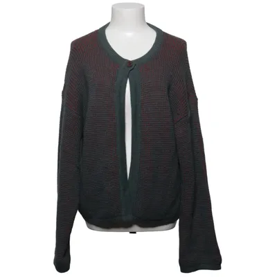 Cardigan (Gray, Red) from Gispa Alpaca wool