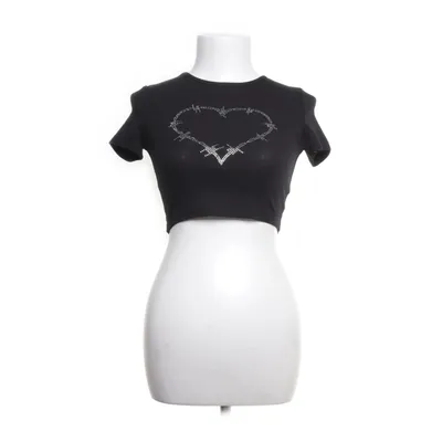 Crop top (Black) from Fashion Sexy Lounge Cotton, Elastane