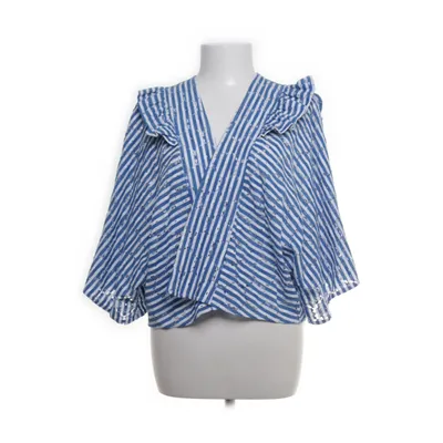 Top (Blue, White) from By Anthropologie Cotton, Nylon