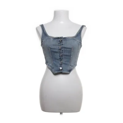 Crop top (Blå) från Weekday Polyester, Elastan, Bomull