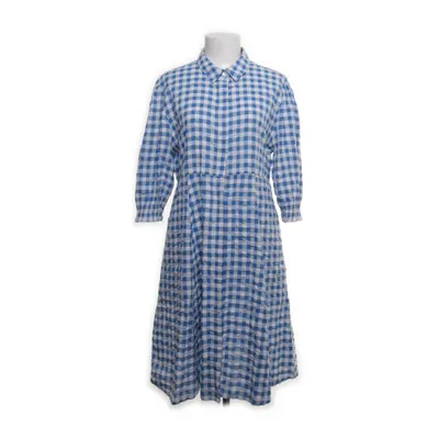 Skjortklänning (Vit, Blå) från Boii Bomull