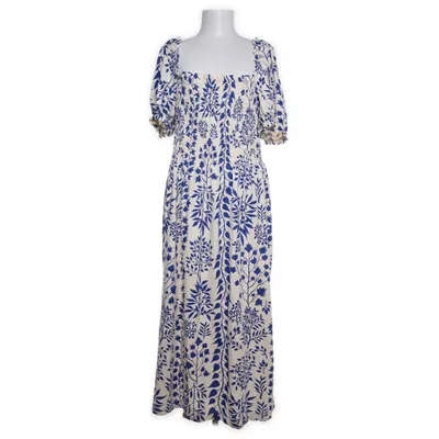 Långklänning (Beige, Blå) från H&M Bomull