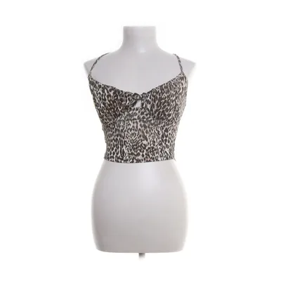 Crop top (Brun, Flerfärgad) från Urban Outfitters Elastan, Polyester