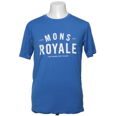 T-shirt (Blauw) van Mons Royale Elastaan, Merinowol