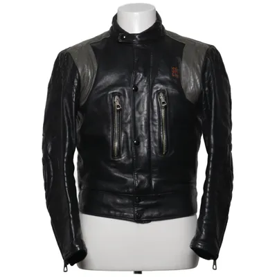 Leather jacket (Black) from Galaxy Leather, Polyester