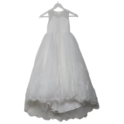 Robe de fille de fleur (Blanc) de Little P Polyester