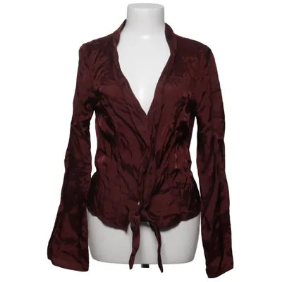 Wrap blouse (Red) from Turnover Acetate, Cupro, Viscose