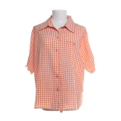 Short sleeve shirt (White, Orange) from Authentic Clothing Company Polyester, Viscose