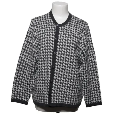 Cardigan (Black, White) from Atelier GS Acrylic, Merino wool