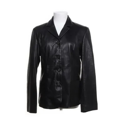 Læderblazer (Sort) fra United Colors of Benetton Viscose, Læder