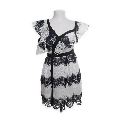 Jurk (Wit, Blauw) van Self-Portrait Katoen, Polyester