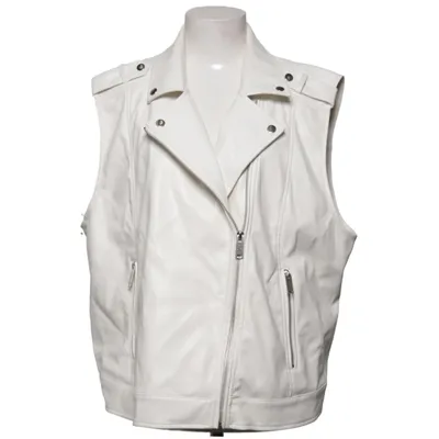 Biker gilet (Wit) van Studio Untold Polyester, Polyurethaan