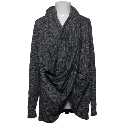 Cardigan (dkny jeans, dkny cardigan, designer knitwear, premium brand cardigan, knit cardigan, draped cardigan, waterfall cardigan, open front cardigan, wrap style grey cardigan, melange knit, textured knit, soft knit, lightweight knit xl cardigan, oversized cardigan, loose fit, relaxed fit, comfy wear minimalist style, modern style, casual chic, everyday outfit, layering piece fall fashion, autumn outfit, winter layering, cozy aesthetic streetwear, urban style, tiktok fashion, trending style long sleeve cardigan, womens cardigan, unisex style) de DKNY Jeans Coton, Polyester