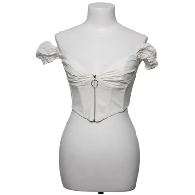 Crop top (Vit) från Oh Polly Bomull, Elastan