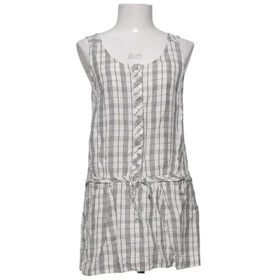 Jurk (Wit, Grijs) van Zara Basic Linnen, Viscose