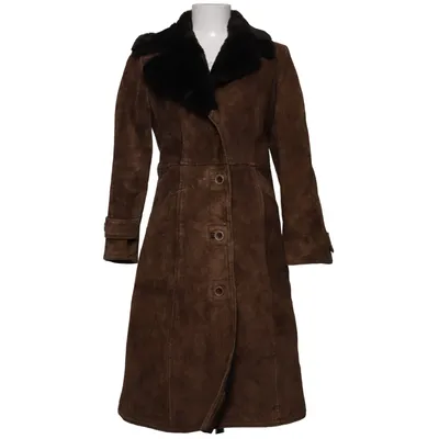 Veste en peau de mouton retournée (Marron) de Borg Cuir
