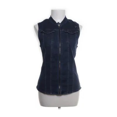 Spijker gilet (Blauw) van G-Star Raw Katoen, Elastaan