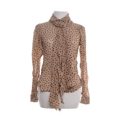 Pussy bow blouse (Beige, Black) from Ganni Viscose