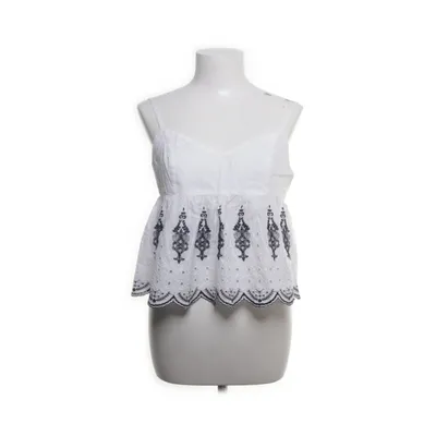 Crop top (Vit, Blå) från Abercrombie & Fitch Bomull