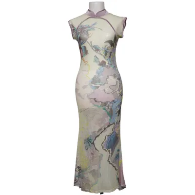 Maxikleid (Gelb, Lila, Mehrfarbig) von Fashion Classic