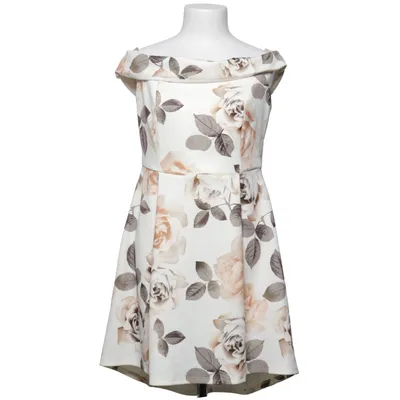Cocktailklänning (Vit, Flerfärgad) från V by Very Elastan, Polyester