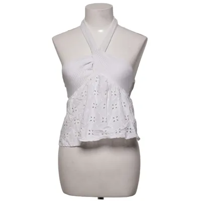 Halter neck top (White) from Zara Cotton, Elastane