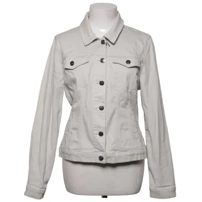 Jeansjacka (Beige) från Viveca N Bomull, Elastan
