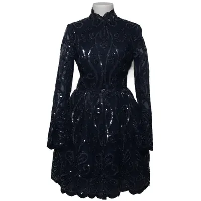 Robe de cocktail (Bleu, Argent) de Chi Chi London Polyamide