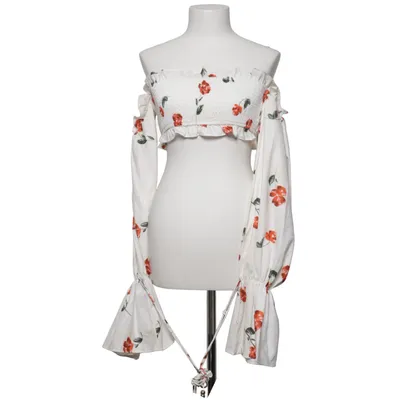 Crop Top (Weiß, Rot) von Sabo Skirt Polyester